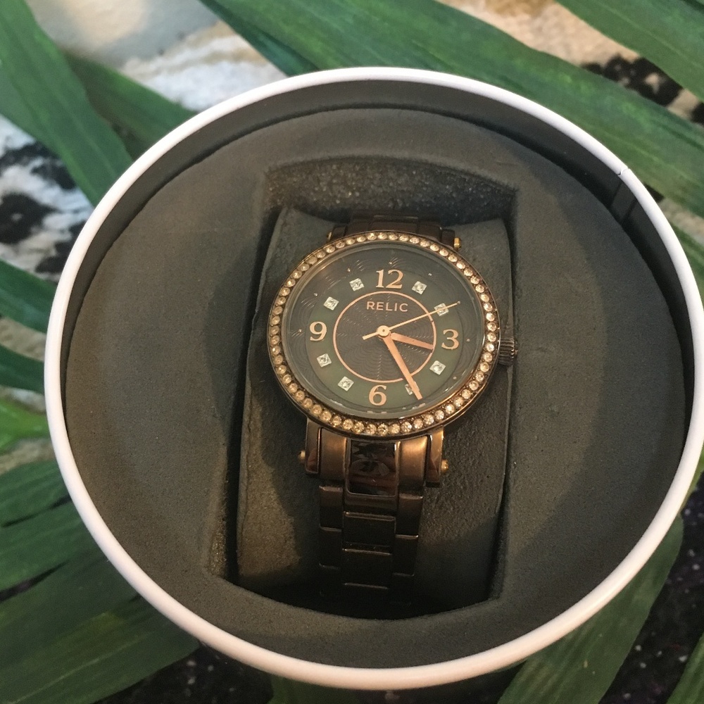 Relic by FossilWater resistant watch bronze EUC